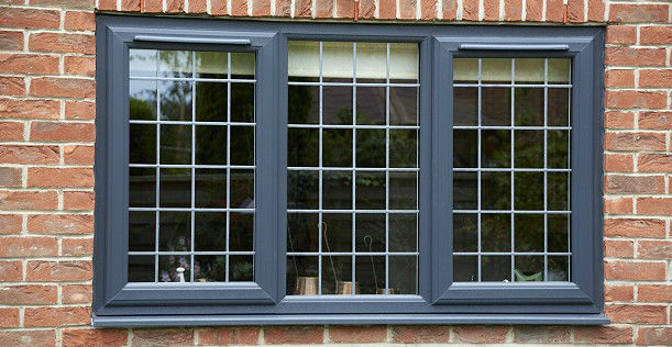 Modern coloured UPVC windows, triple glazed windows