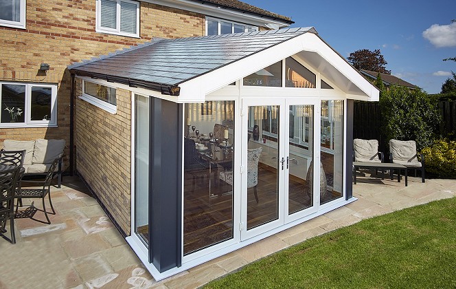 Solid conservatory roofs | Up to 30% off Hybrid conservatory roof | EYG